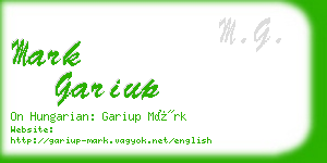 mark gariup business card